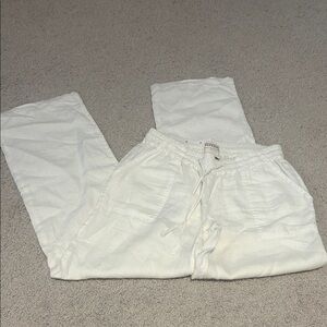 Merona White Linen Trousers
